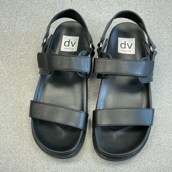 NWOT Dolce Vita Argyle Black Platform Sandals Women's Size 6 - Picture 7 of 7